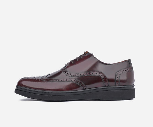 Chaussure en cuir démasquable BORDEAU– OP147