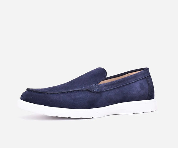 Chaussures europiyane en daim bleu – op158