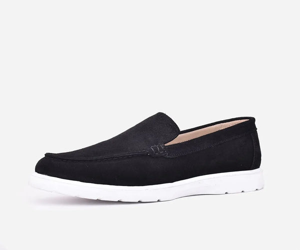 Chaussures europiyane en daim noir – op158