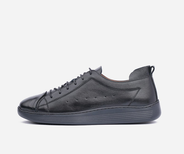 Collection Unique d’Espadrilles luxe en cuir noir Opiyane – OP101
