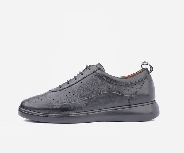 Espadrilles homme opiyane en cuir NOIR – OP110