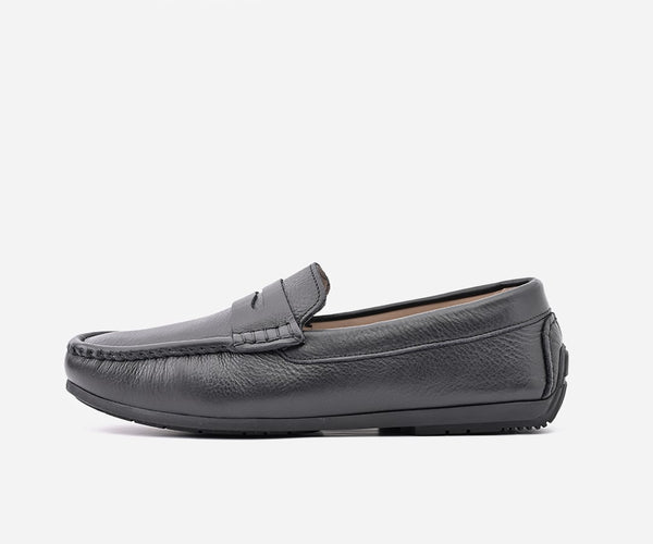 Mocassin En Cuir Noir – OP65