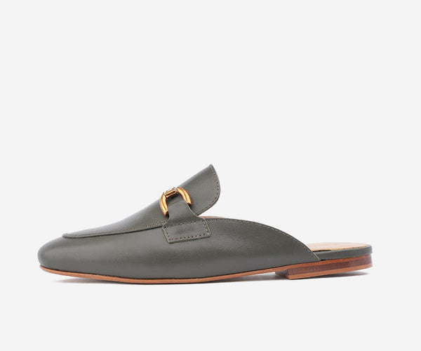 Mules confort femme en cuir Vert Original – OP201