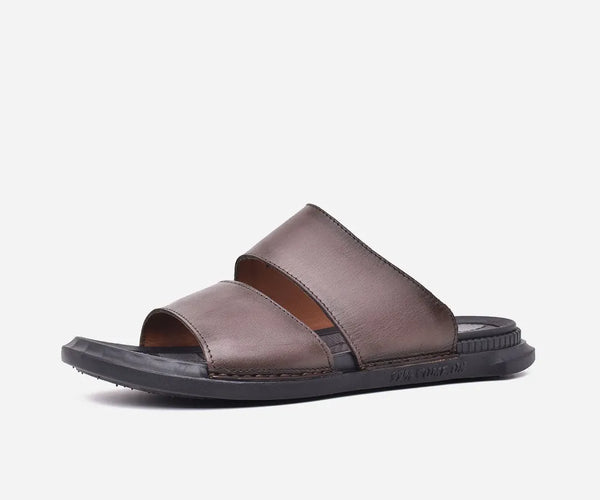 Sandale homme en cuir Marron haut de gamme – op162
