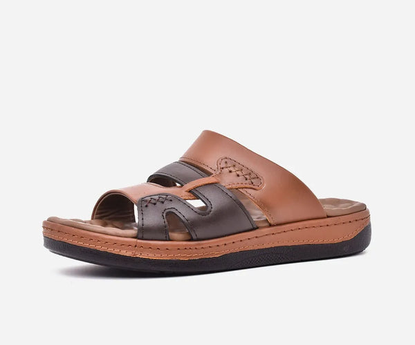 Sandales homme en cuir véritable gold – op148