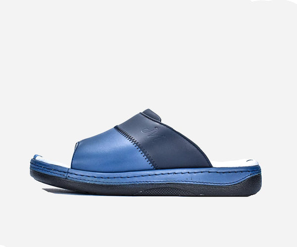 Sandales homme en cuir véritable bleu – op145