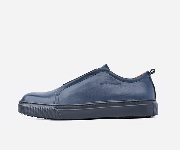 Baskets homme S-EVA en cuir bleu opiyane – OP98