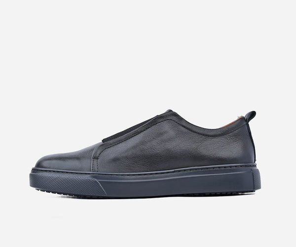 Basket homme S-EVA en cuir noir opiyane – OP98