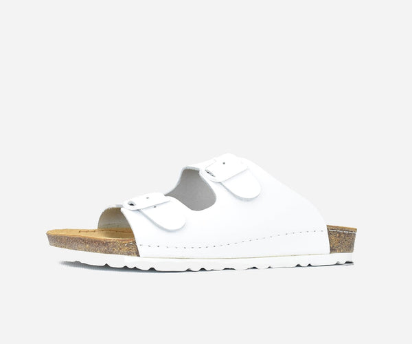 Sandales homme en cuir véritable Blanche – op214