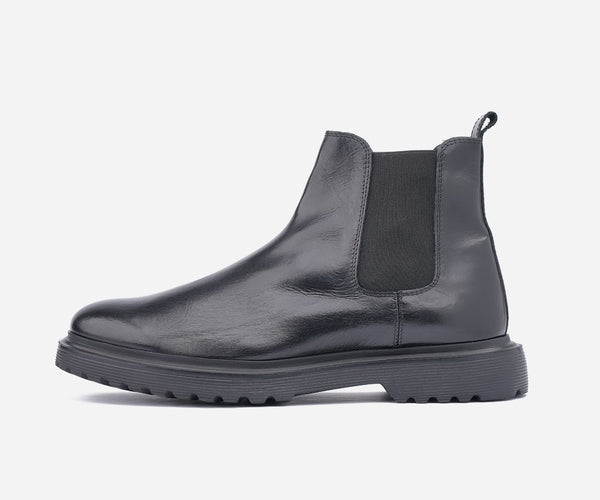 Boots homme cuir noir haut gamme – op137