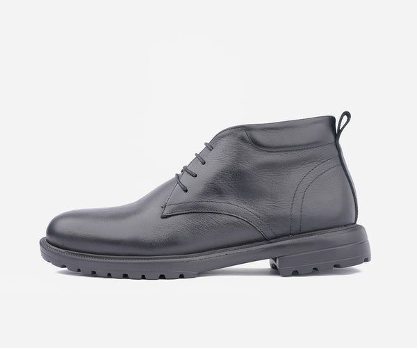Boots Homme en cuir noir – op109