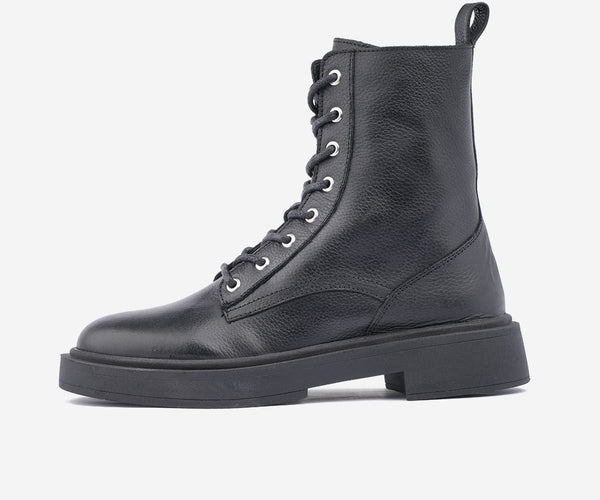 Bottines femmes noires en cuir grainé Original – op203