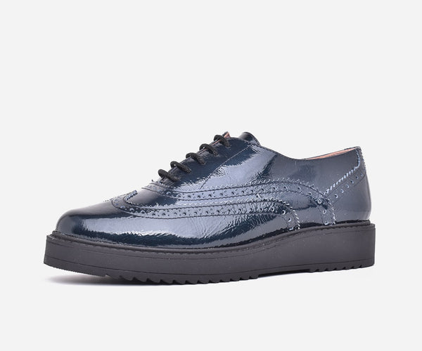 Chaussure Femme en Cuir Démasquable Bleu – op280