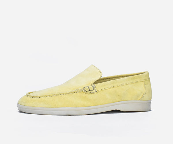 Chaussure femme en daim jaune - op211