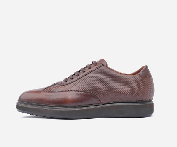 Espadrille Homme Luxe en Cuir marron Original – OP126