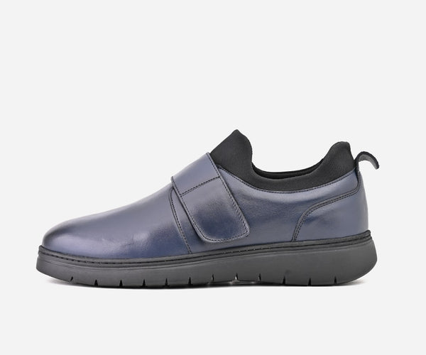 Chaussure en cuir bleu – op44