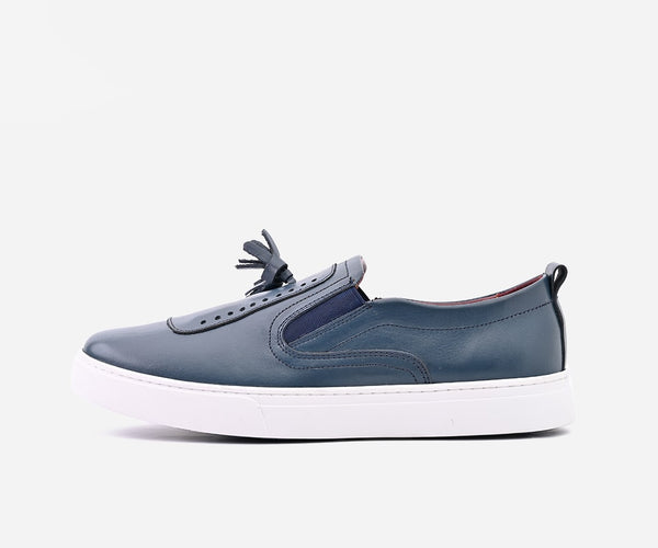 Mocassin homme en cuir Bleu – OP69