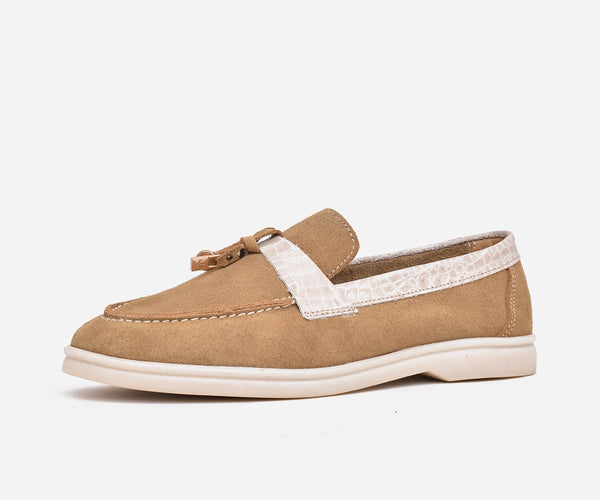 Mocassin en daim Taupe – op271