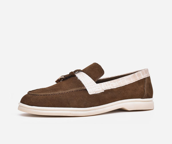 Mocassin en daim Marron – op271