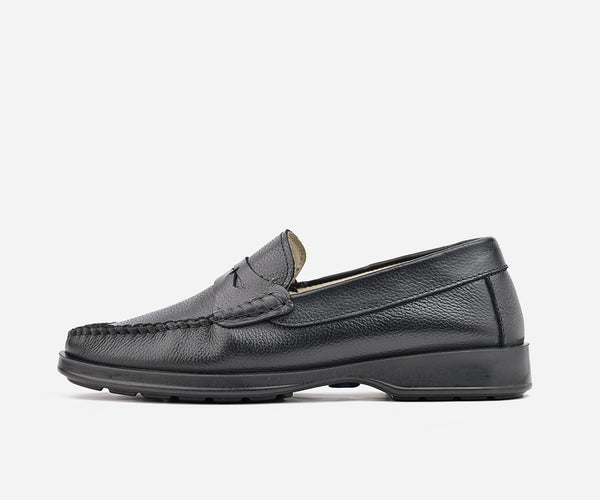 Mocassin Luxe en cuir Noir – OP79