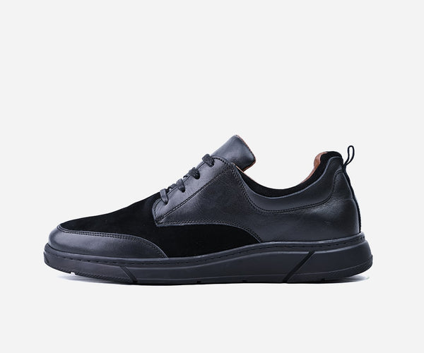 Chaussures De ville Noir en cuir et daim – Op52