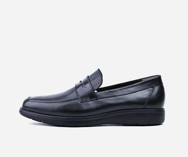 Mocassin en cuir noir - OP49