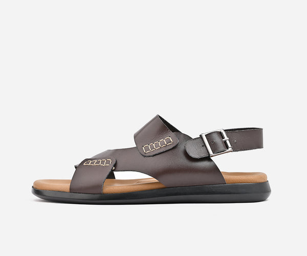 Sandales en cuir Marron – SD02