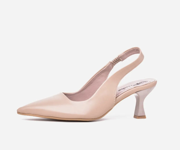 Sandale talon femme blanc cassé – op240