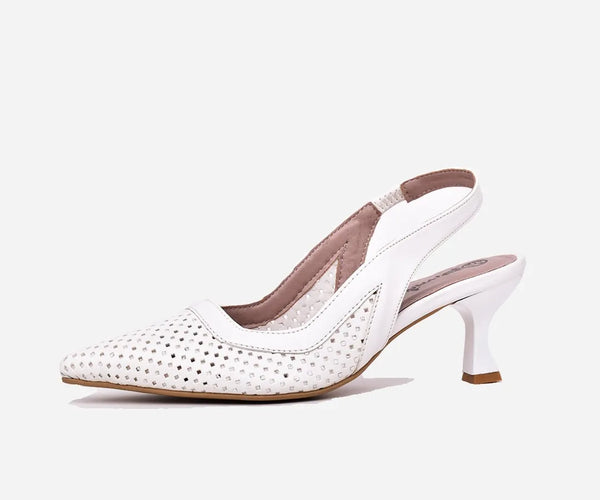 Sandale talon femme blanc – op241
