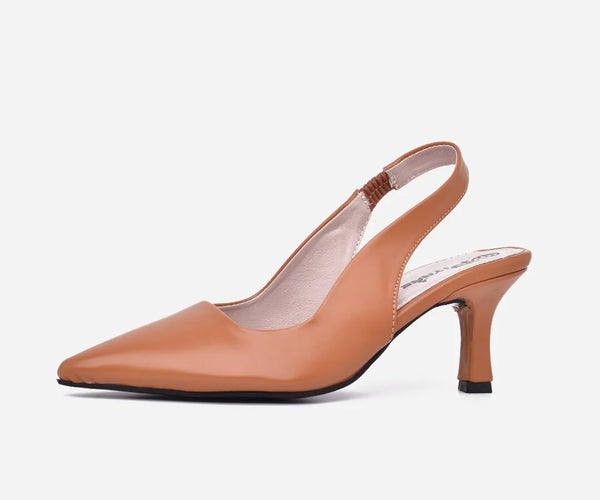 Sandale talon femme tabac – op240