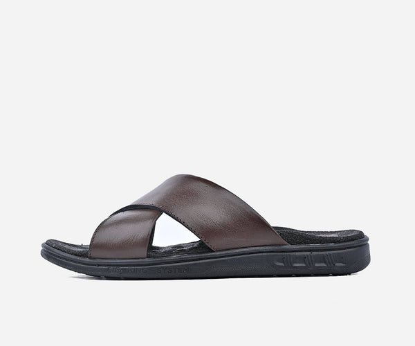 SANDALES EN CUIR MARRON – SD03