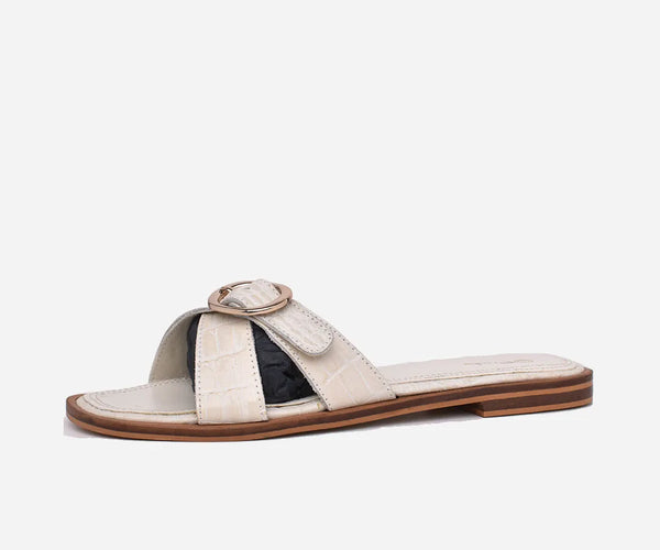 Sandale pour femme En cuir Beige – op244