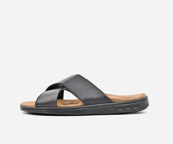 Sandale en cuir NOIR – SD01